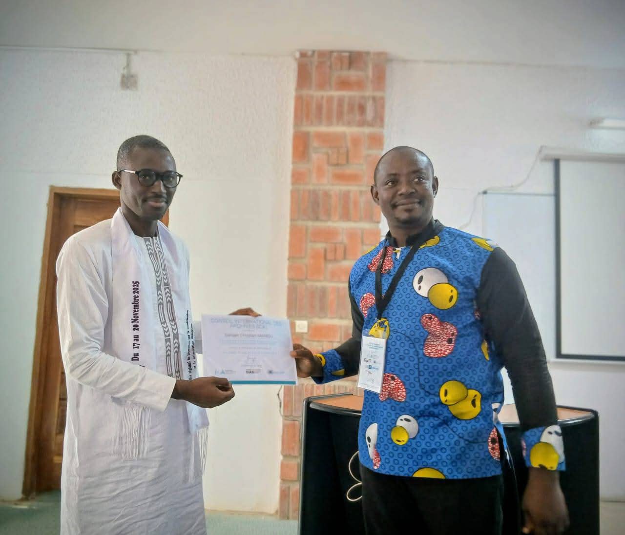 Remise d’attestation dans un cadre professionnel